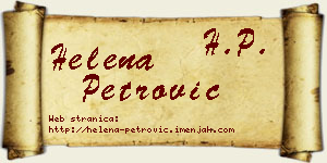 Helena Petrović vizit kartica